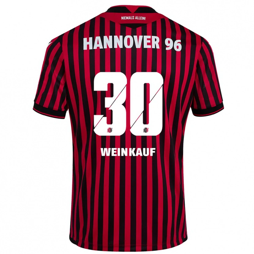 Danxen Børn Leo Weinkauf #30 Rød Sort Hjemmebane Spillertrøjer 2025/26 Trøje T-Shirt