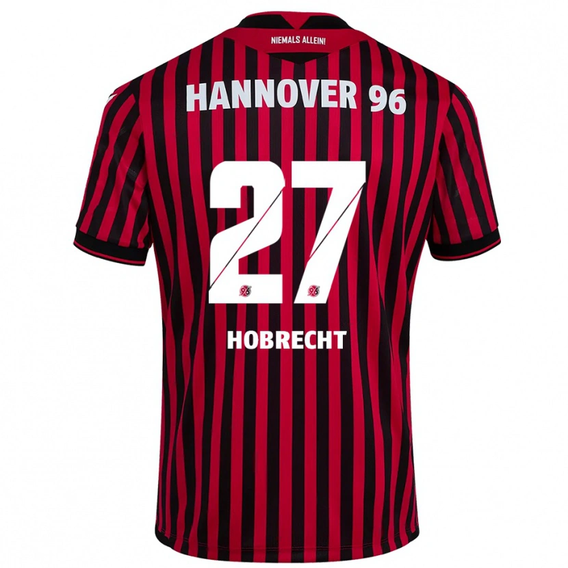Danxen Børn Tom Hobrecht #27 Rød Sort Hjemmebane Spillertrøjer 2025/26 Trøje T-Shirt