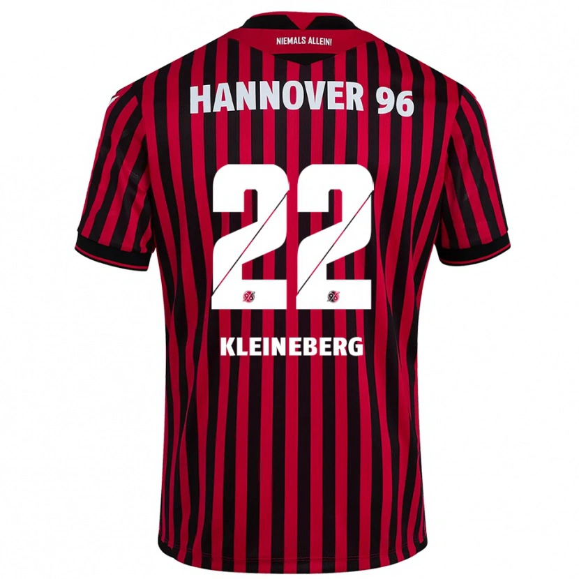 Danxen Børn Philip Kleineberg #22 Rød Sort Hjemmebane Spillertrøjer 2025/26 Trøje T-Shirt