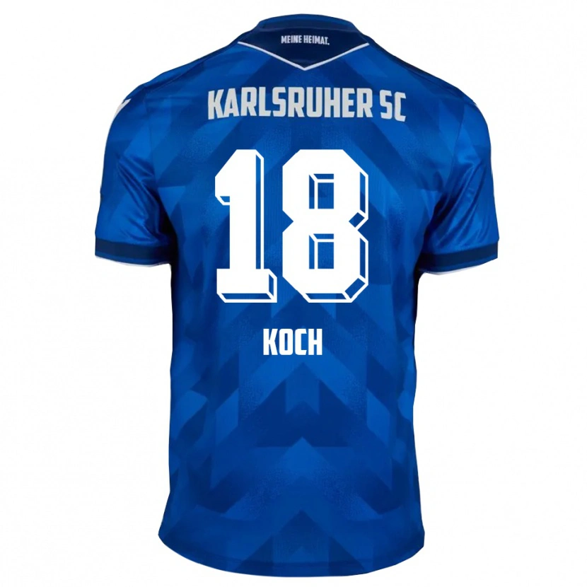 Danxen Børn Aki Koch #18 Blå Hvid Hjemmebane Spillertrøjer 2025/26 Trøje T-Shirt