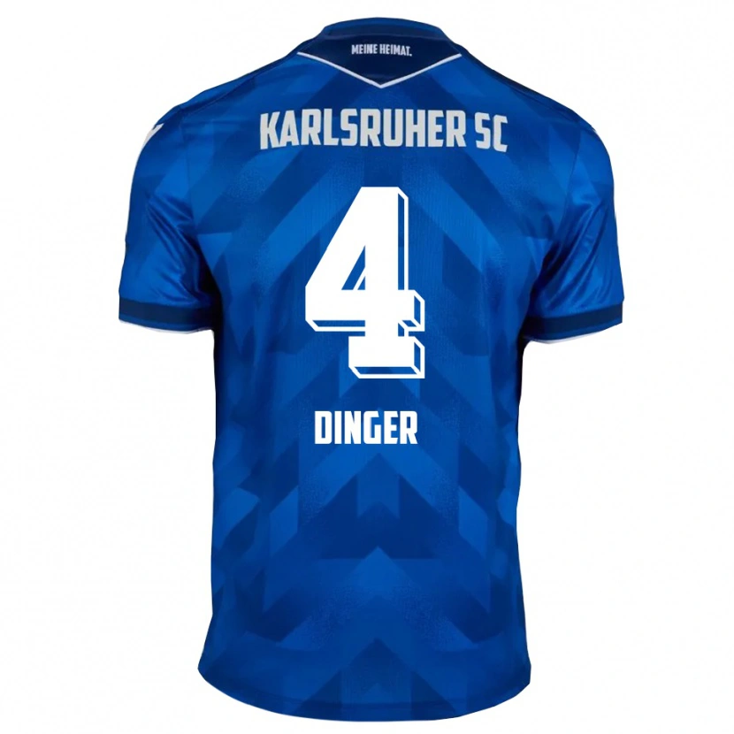 Danxen Børn Marlon Dinger #4 Blå Hvid Hjemmebane Spillertrøjer 2025/26 Trøje T-Shirt