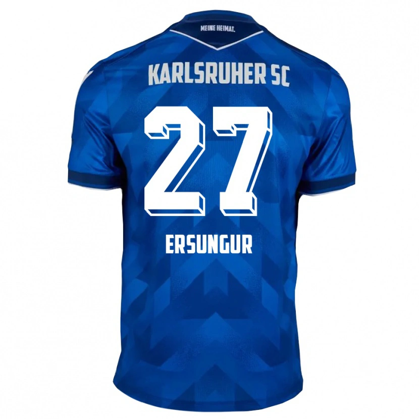 Danxen Børn Ali-Eren Ersungur #27 Blå Hvid Hjemmebane Spillertrøjer 2025/26 Trøje T-Shirt