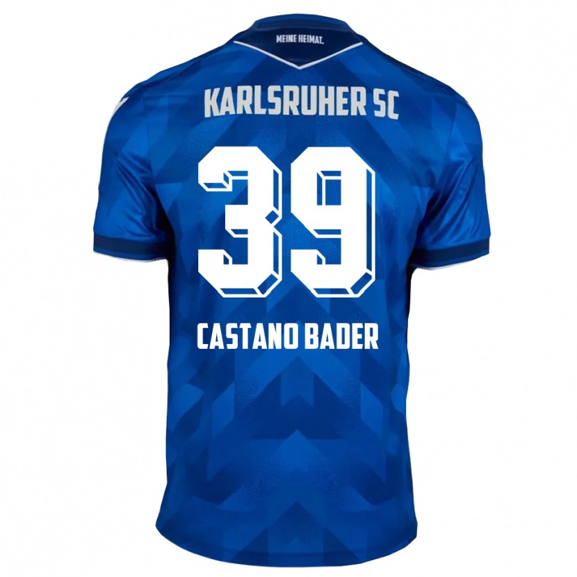 Danxen Børn Simeon Castano Bader #39 Blå Hvid Hjemmebane Spillertrøjer 2025/26 Trøje T-Shirt