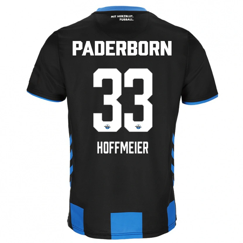 Danxen Børn Marcel Hoffmeier #33 Sort Blå Hjemmebane Spillertrøjer 2025/26 Trøje T-Shirt