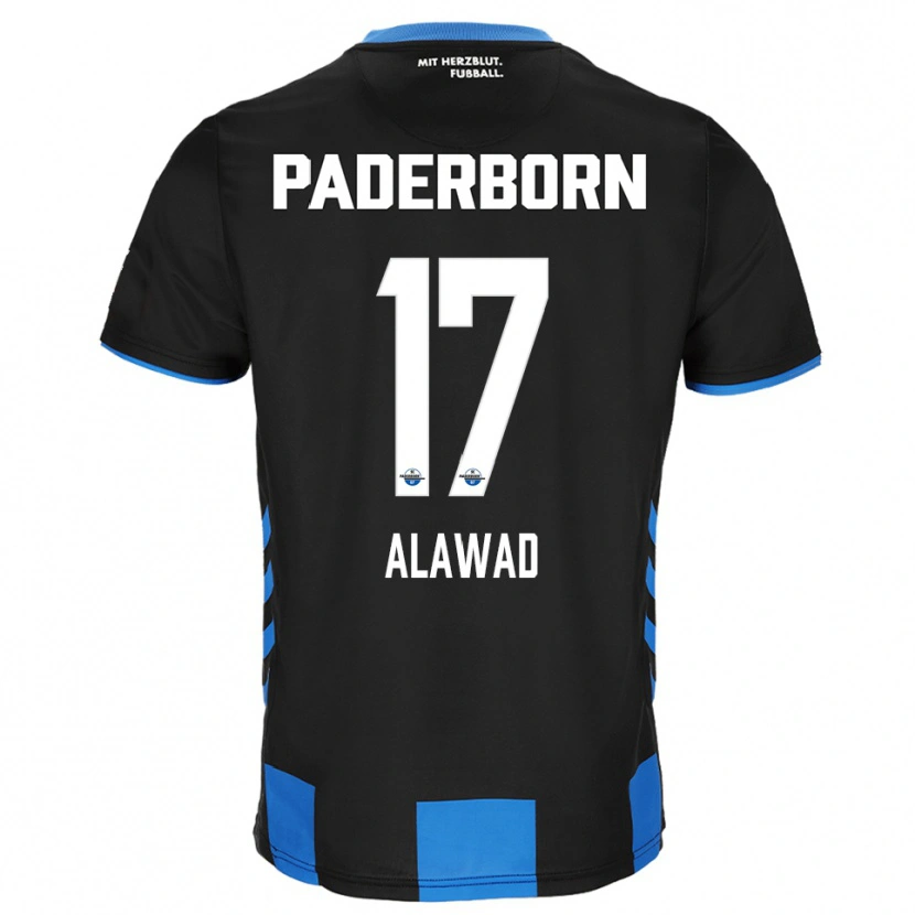 Danxen Børn A. Alawad #17 Sort Blå Hjemmebane Spillertrøjer 2025/26 Trøje T-Shirt