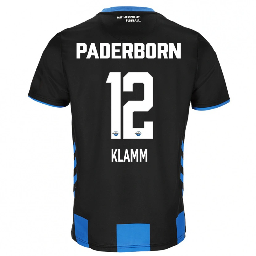Danxen Børn Felix Klamm #12 Sort Blå Hjemmebane Spillertrøjer 2025/26 Trøje T-Shirt