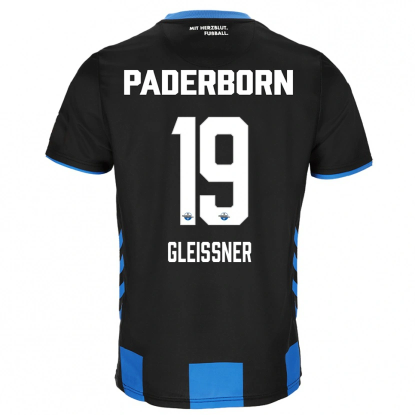 Danxen Børn Kevin Gleissner #19 Sort Blå Hjemmebane Spillertrøjer 2025/26 Trøje T-Shirt