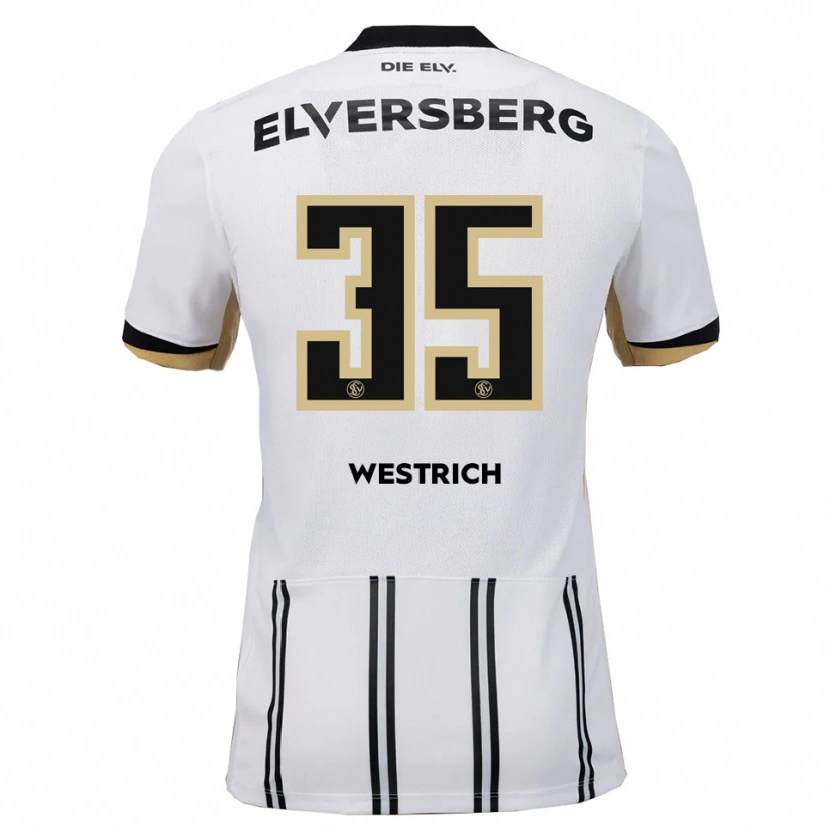 Danxen Børn Louis Westrich #35 Hvid Sort Hjemmebane Spillertrøjer 2025/26 Trøje T-Shirt