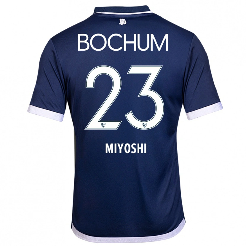 Danxen Børn Koji Miyoshi #23 Navy Hvid Hjemmebane Spillertrøjer 2025/26 Trøje T-Shirt