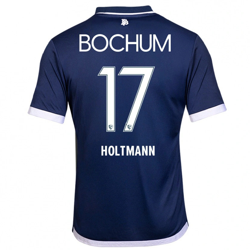 Danxen Børn Gerrit Holtmann #17 Navy Hvid Hjemmebane Spillertrøjer 2025/26 Trøje T-Shirt