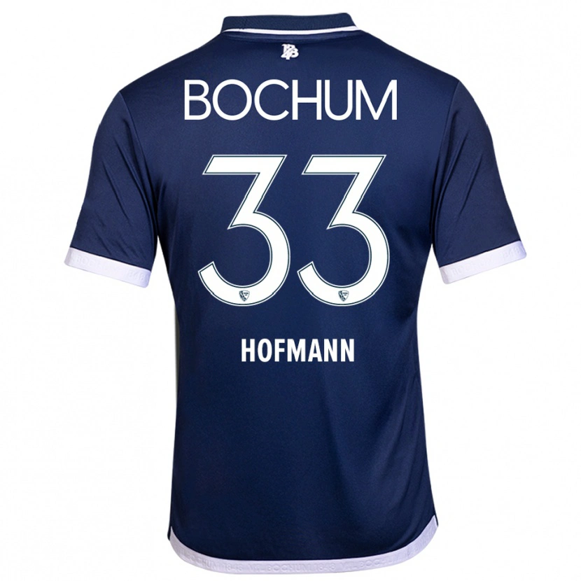 Danxen Børn Philipp Hofmann #33 Navy Hvid Hjemmebane Spillertrøjer 2025/26 Trøje T-Shirt