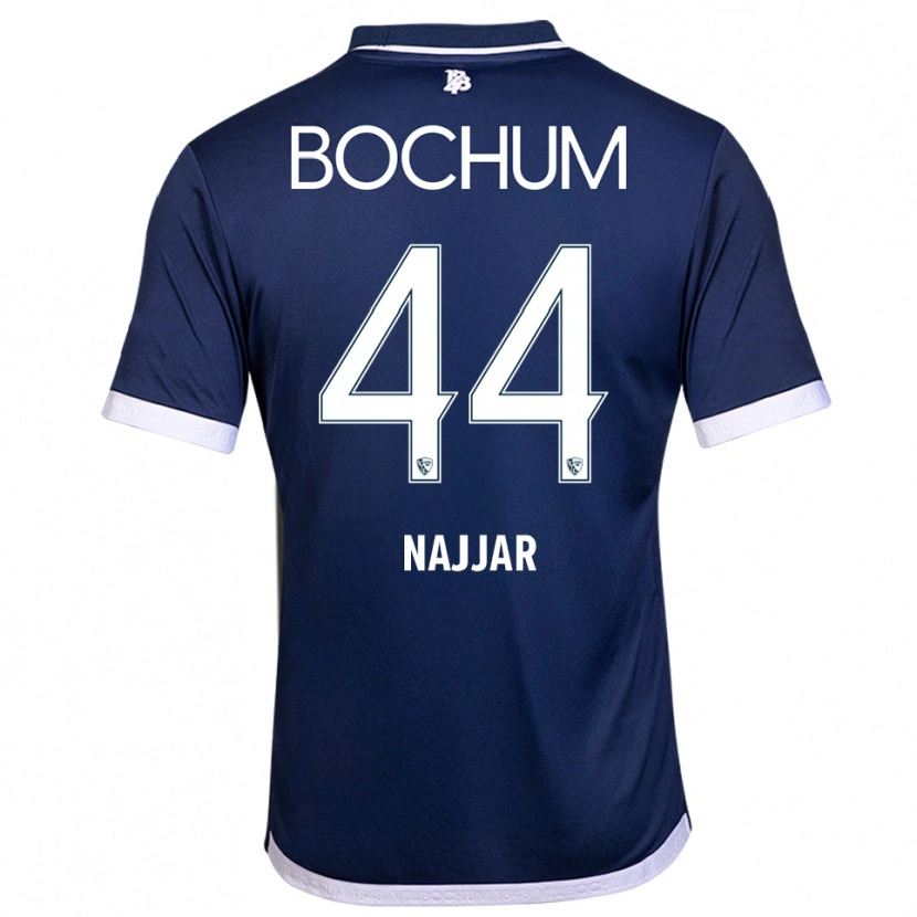 Danxen Børn Jamil Najjar #44 Navy Hvid Hjemmebane Spillertrøjer 2025/26 Trøje T-Shirt