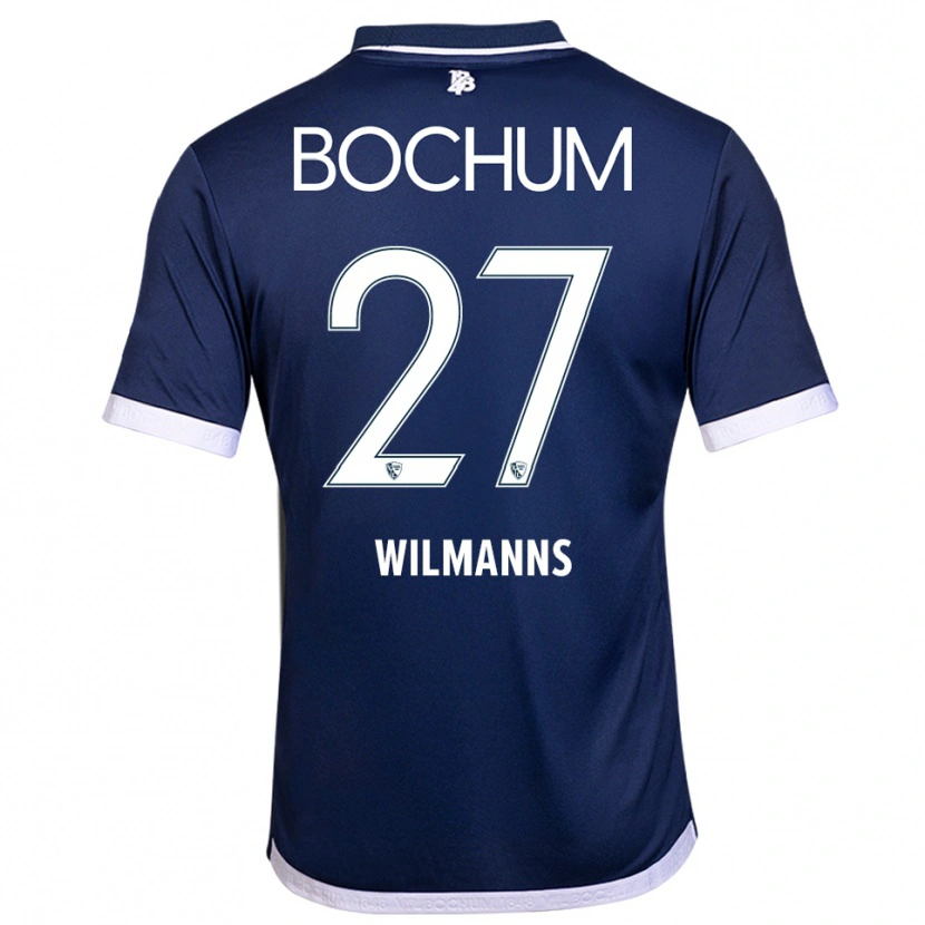 Danxen Børn Anjo Wilmanns #27 Navy Hvid Hjemmebane Spillertrøjer 2025/26 Trøje T-Shirt