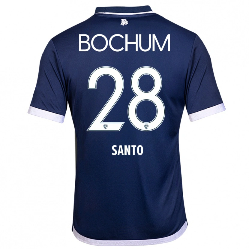 Danxen Børn Lumiere Santo #28 Navy Hvid Hjemmebane Spillertrøjer 2025/26 Trøje T-Shirt