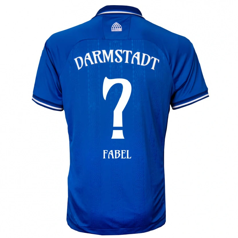 Danxen Børn Lukas Fabel #0 Blå Hvid Hjemmebane Spillertrøjer 2025/26 Trøje T-Shirt