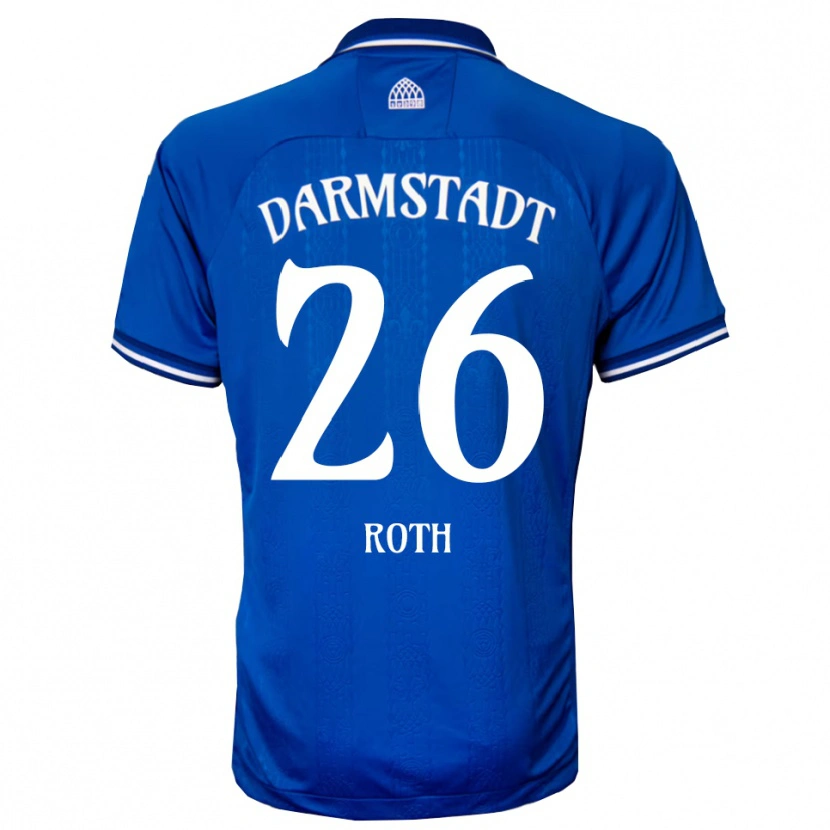 Danxen Børn Maximilian Roth #26 Blå Hvid Hjemmebane Spillertrøjer 2025/26 Trøje T-Shirt