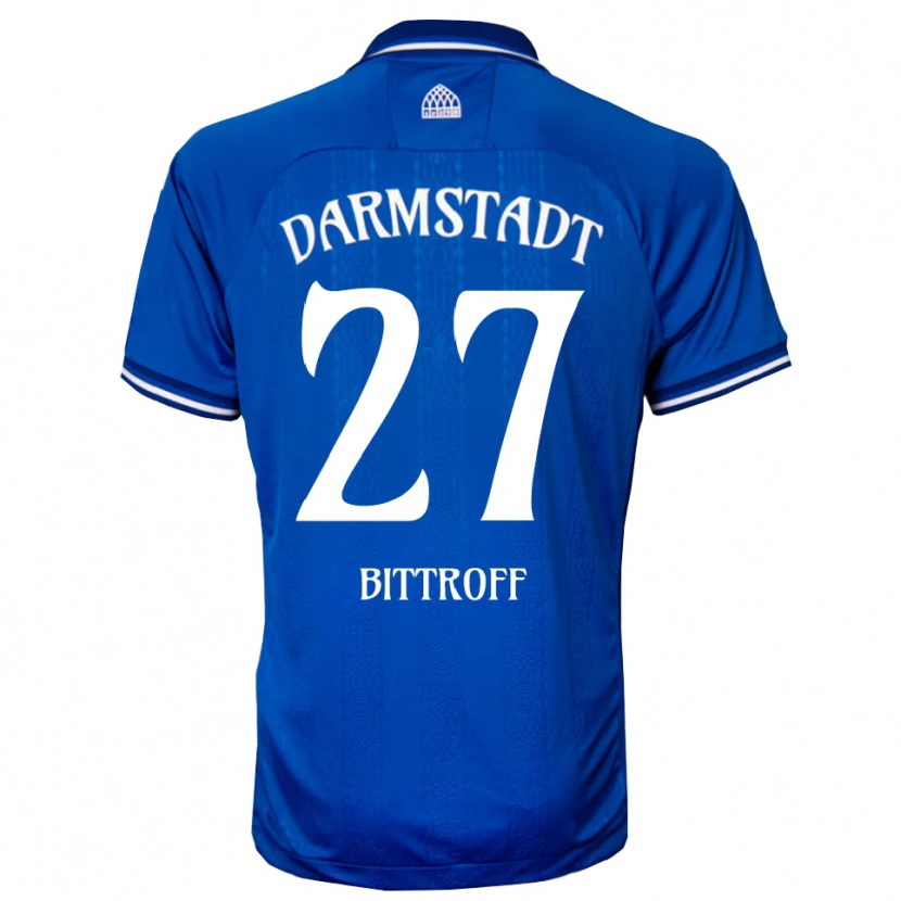 Danxen Børn Maurice Bittroff #27 Blå Hvid Hjemmebane Spillertrøjer 2025/26 Trøje T-Shirt