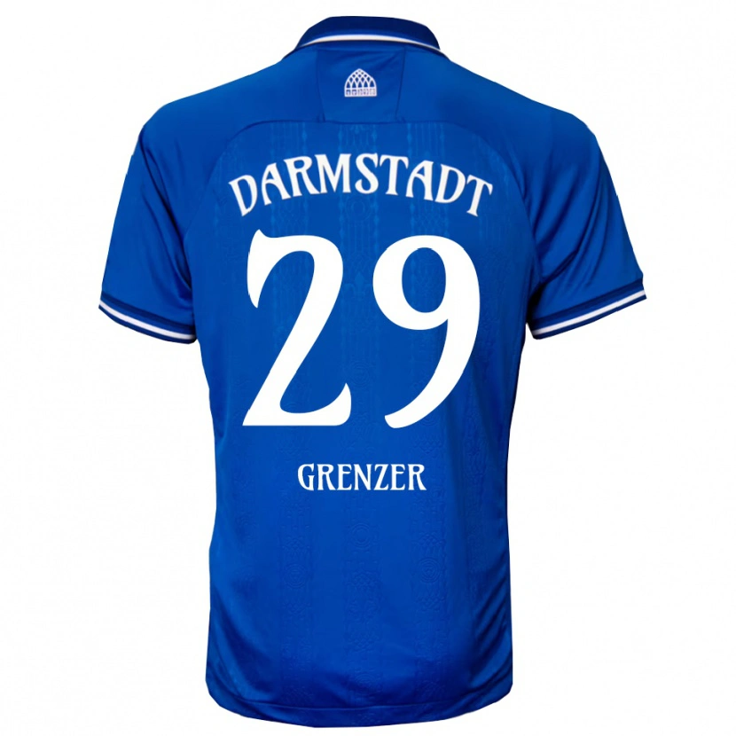 Danxen Børn Mika Grenzer #29 Blå Hvid Hjemmebane Spillertrøjer 2025/26 Trøje T-Shirt