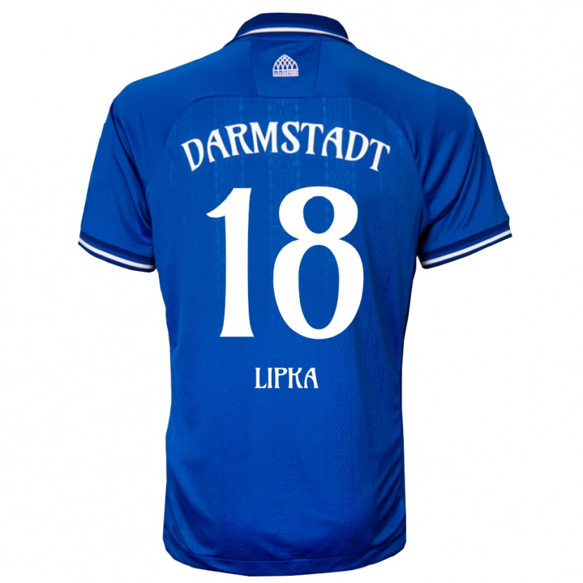 Danxen Børn David Lipka #18 Blå Hvid Hjemmebane Spillertrøjer 2025/26 Trøje T-Shirt