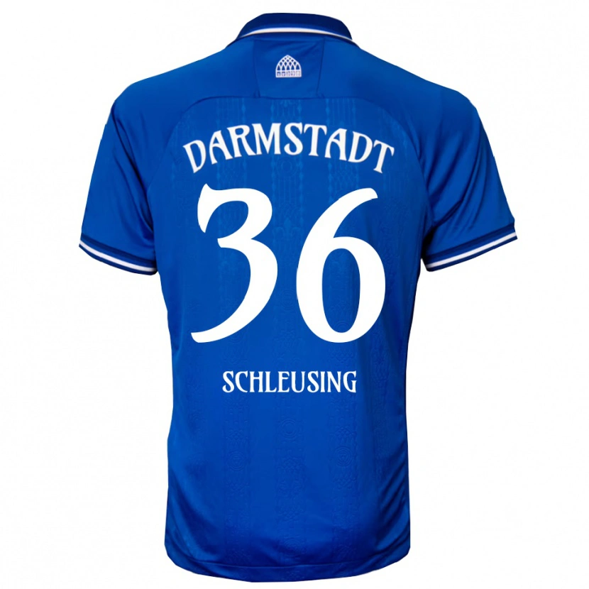 Danxen Børn Lenox Schleusing #36 Blå Hvid Hjemmebane Spillertrøjer 2025/26 Trøje T-Shirt