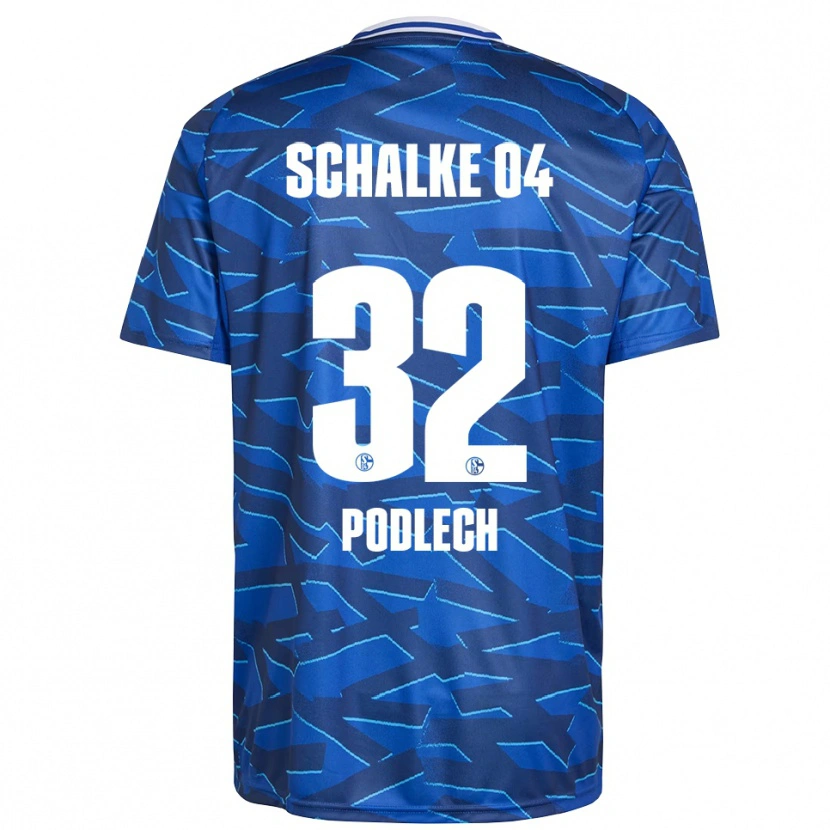 Danxen Børn Luca Podlech #32 Royal Blå Hvid Hjemmebane Spillertrøjer 2025/26 Trøje T-Shirt
