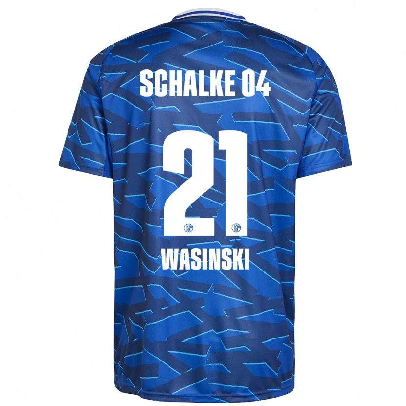 Danxen Børn Martin Wasinski #21 Royal Blå Hvid Hjemmebane Spillertrøjer 2025/26 Trøje T-Shirt