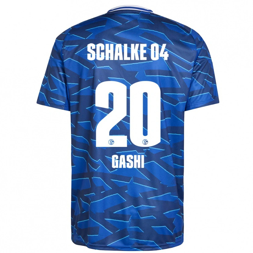 Danxen Børn Edion Gashi #20 Royal Blå Hvid Hjemmebane Spillertrøjer 2025/26 Trøje T-Shirt