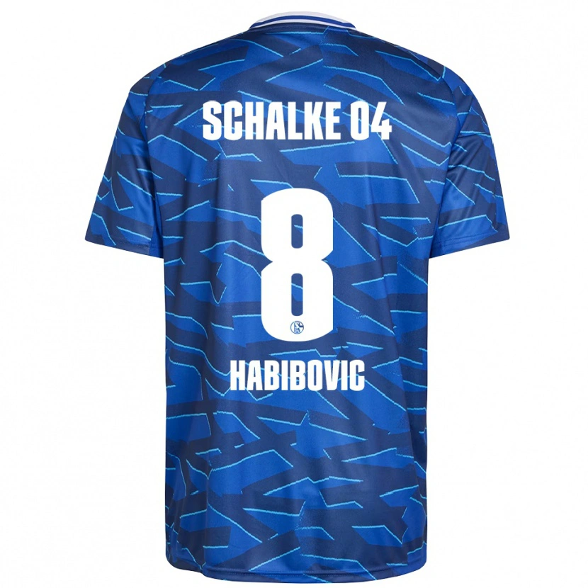 Danxen Børn Edina Habibovic #8 Royal Blå Hvid Hjemmebane Spillertrøjer 2025/26 Trøje T-Shirt