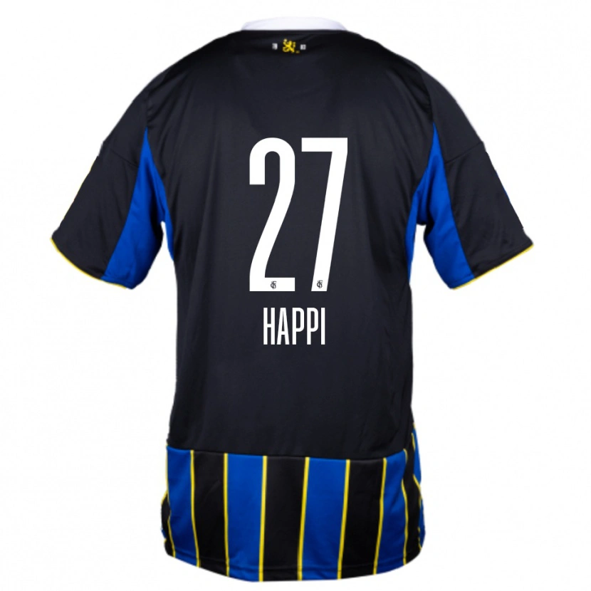 Danxen Børn Joel Happi #27 Blå Sort Gul Hjemmebane Spillertrøjer 2025/26 Trøje T-Shirt