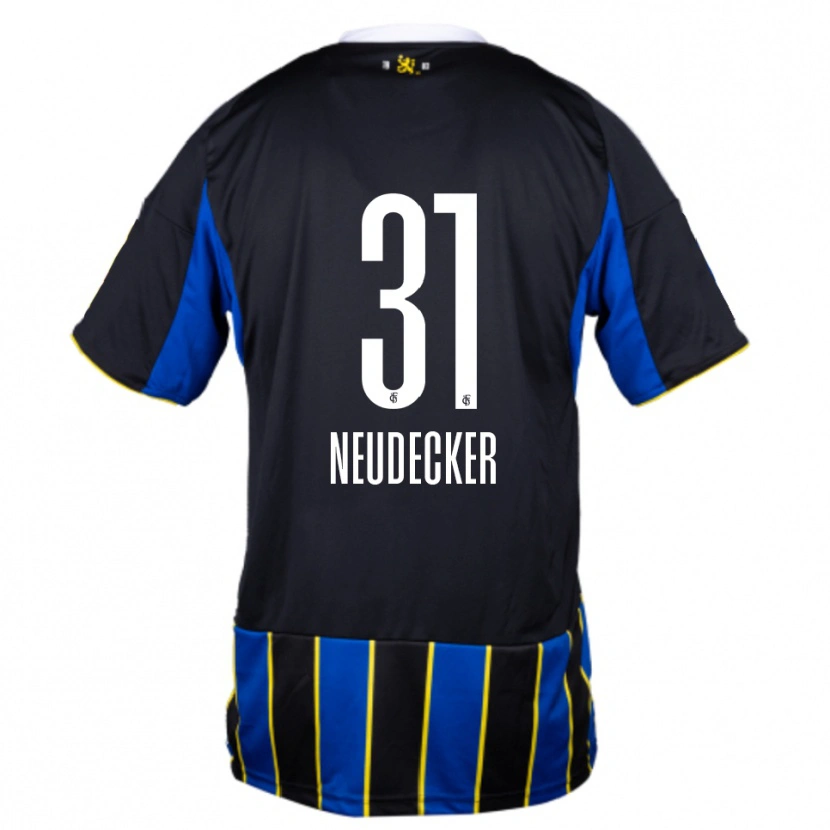 Danxen Børn Richard Neudecker #31 Blå Sort Gul Hjemmebane Spillertrøjer 2025/26 Trøje T-Shirt