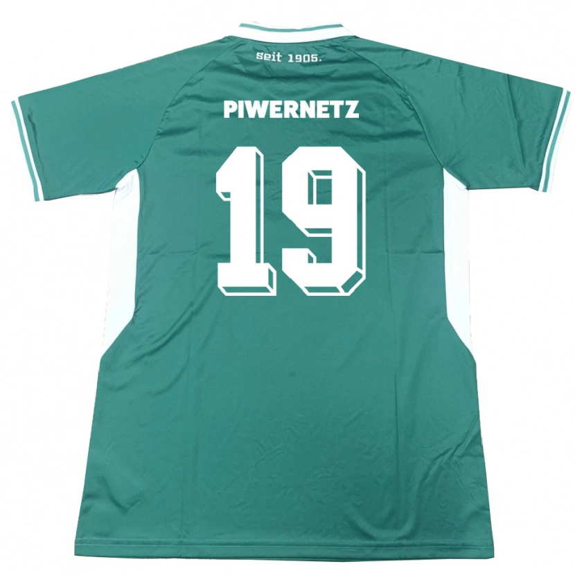 Danxen Børn Nils Piwernetz #19 Grøn Hvid Hjemmebane Spillertrøjer 2025/26 Trøje T-Shirt