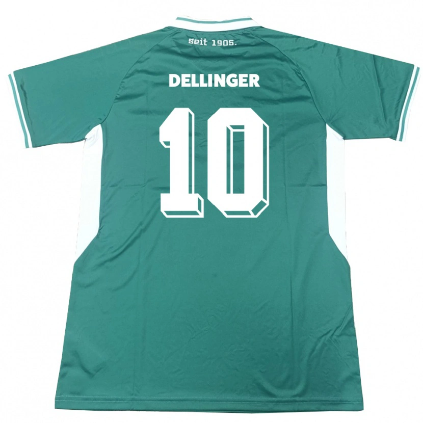 Danxen Børn Michael Dellinger #10 Grøn Hvid Hjemmebane Spillertrøjer 2025/26 Trøje T-Shirt
