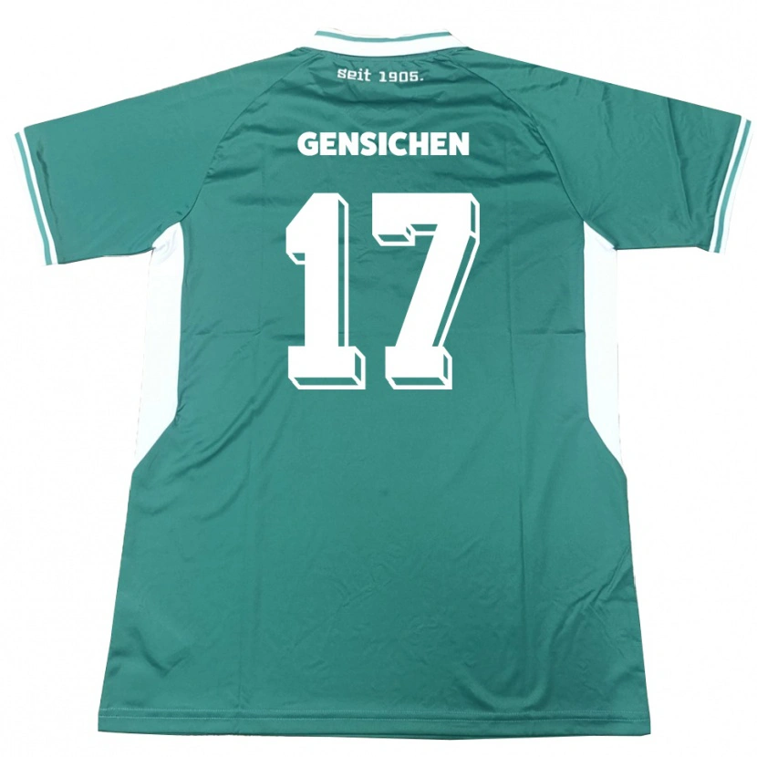 Danxen Børn Tim Gensichen #17 Grøn Hvid Hjemmebane Spillertrøjer 2025/26 Trøje T-Shirt