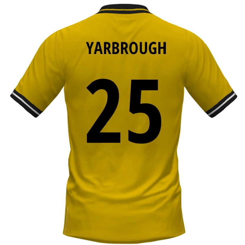 Danxen Børn Lamar Yarbrough #25 Gul Sort Hjemmebane Spillertrøjer 2025/26 Trøje T-Shirt