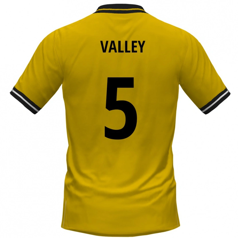 Danxen Børn Noah Valley #5 Gul Sort Hjemmebane Spillertrøjer 2025/26 Trøje T-Shirt
