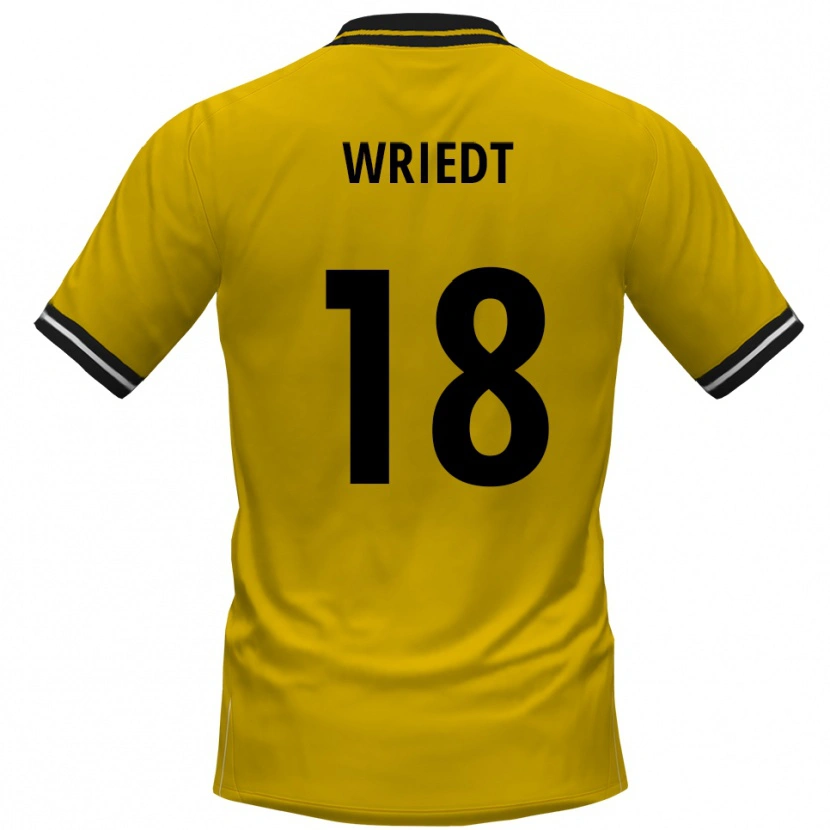 Danxen Børn Kwasi Wriedt #18 Gul Sort Hjemmebane Spillertrøjer 2025/26 Trøje T-Shirt