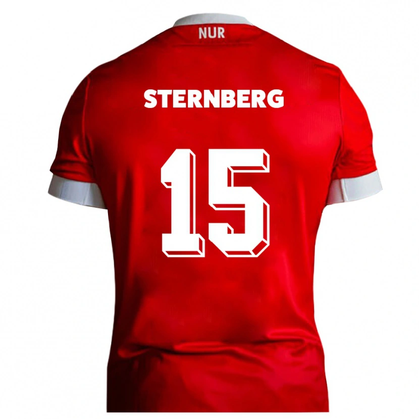 Danxen Børn Michael Sternberg #15 Rød Hvid Hjemmebane Spillertrøjer 2025/26 Trøje T-Shirt