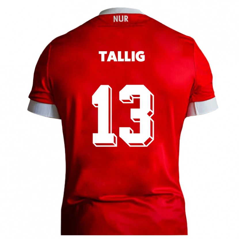 Danxen Børn Erik Tallig #13 Rød Hvid Hjemmebane Spillertrøjer 2025/26 Trøje T-Shirt