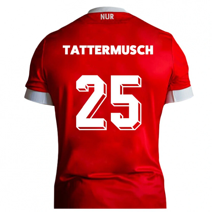 Danxen Børn Ted Tattermusch #25 Rød Hvid Hjemmebane Spillertrøjer 2025/26 Trøje T-Shirt