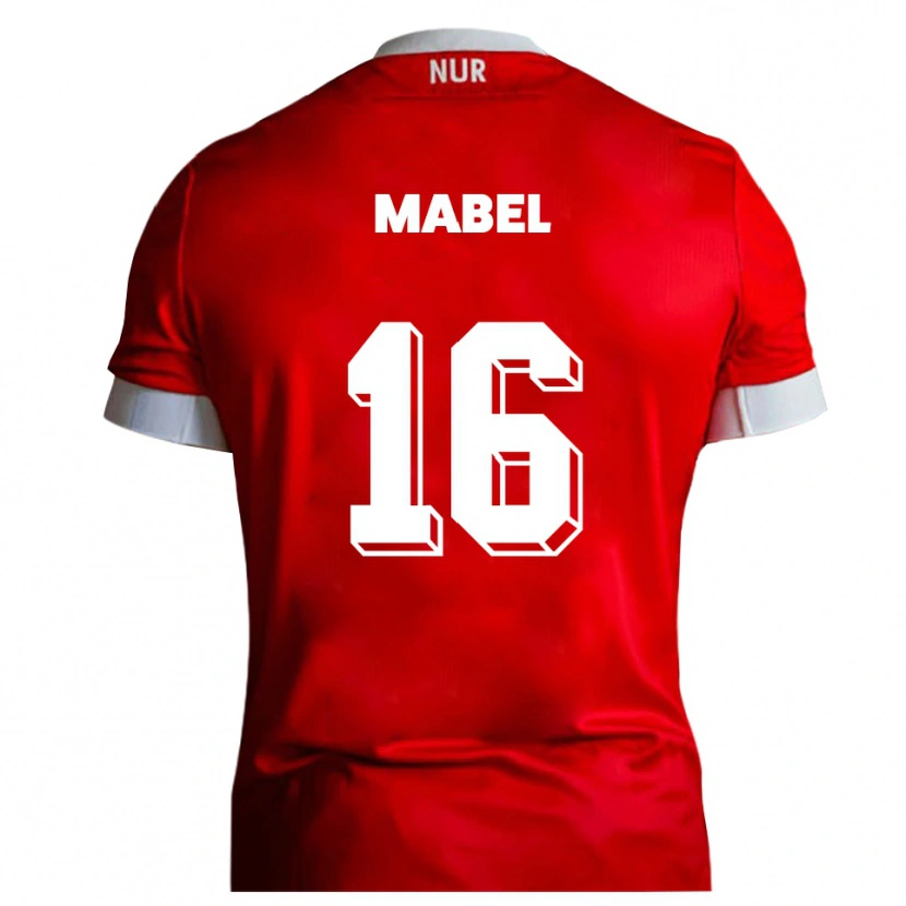 Danxen Børn Steeve Mabel #16 Rød Hvid Hjemmebane Spillertrøjer 2025/26 Trøje T-Shirt