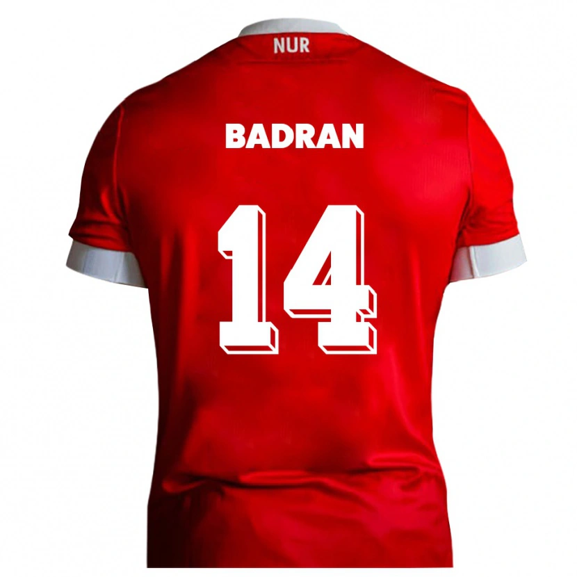 Danxen Børn Ahmad Badran #14 Rød Hvid Hjemmebane Spillertrøjer 2025/26 Trøje T-Shirt