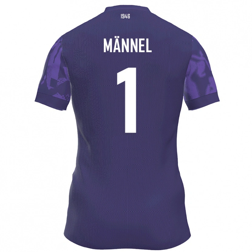 Danxen Børn Martin Männel #1 Lilla Hvid Hjemmebane Spillertrøjer 2025/26 Trøje T-Shirt