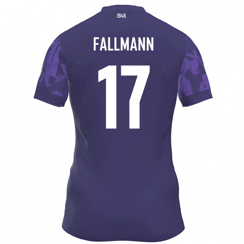 Danxen Børn Pascal Fallmann #17 Lilla Hvid Hjemmebane Spillertrøjer 2025/26 Trøje T-Shirt