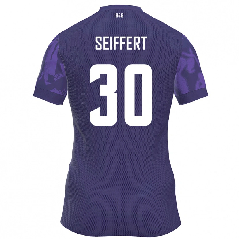 Danxen Børn Moritz Seiffert #30 Lilla Hvid Hjemmebane Spillertrøjer 2025/26 Trøje T-Shirt