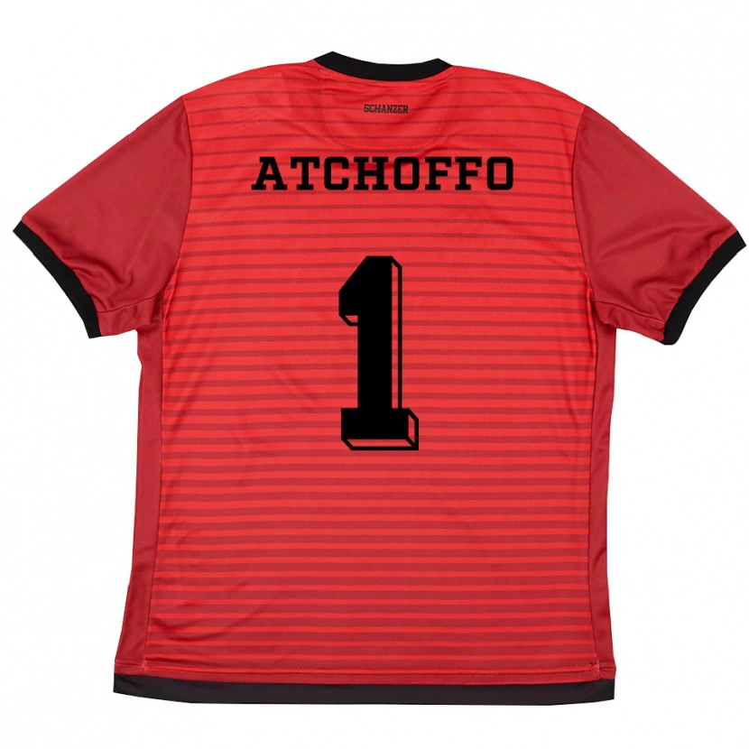 Danxen Børn Bryan Atchoffo #1 Rød Sort Hjemmebane Spillertrøjer 2025/26 Trøje T-Shirt