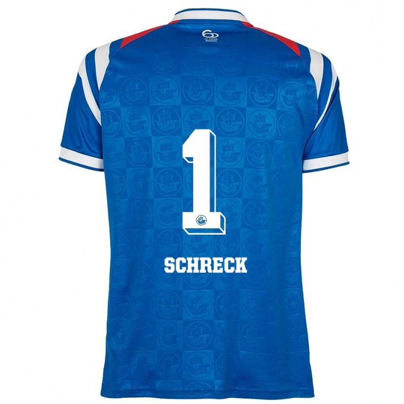 Danxen Børn Til Schreck #1 Blå Hvid Rød Hjemmebane Spillertrøjer 2025/26 Trøje T-Shirt
