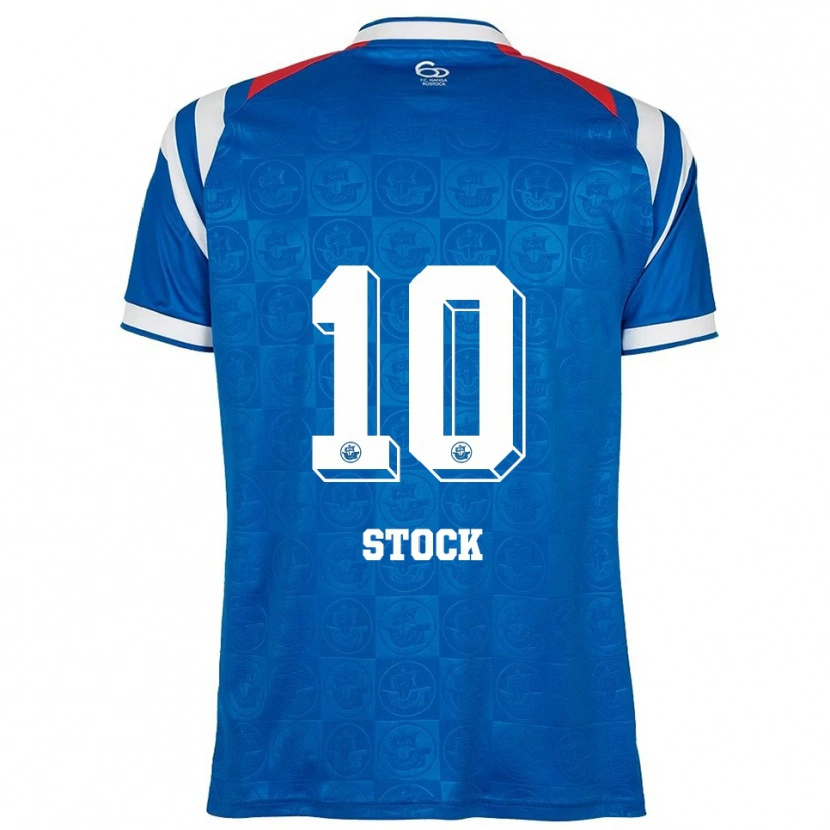 Danxen Børn Paul Stock #10 Blå Hvid Rød Hjemmebane Spillertrøjer 2025/26 Trøje T-Shirt