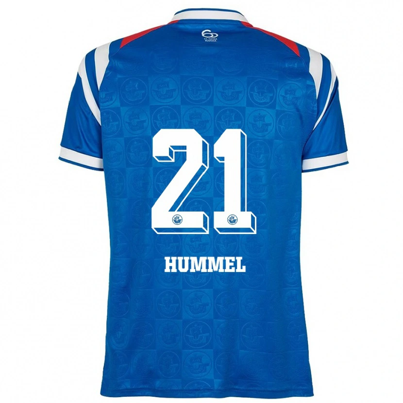 Danxen Børn David Hummel #21 Blå Hvid Rød Hjemmebane Spillertrøjer 2025/26 Trøje T-Shirt