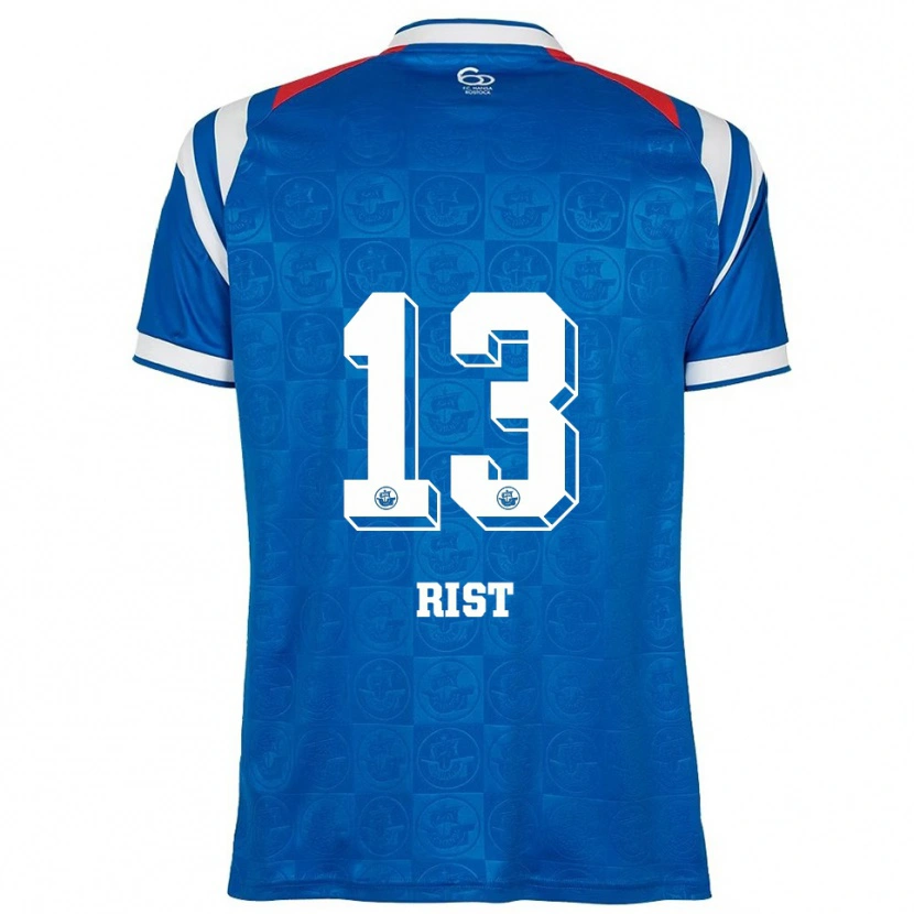 Danxen Børn Vanessa Rist #13 Blå Hvid Rød Hjemmebane Spillertrøjer 2025/26 Trøje T-Shirt