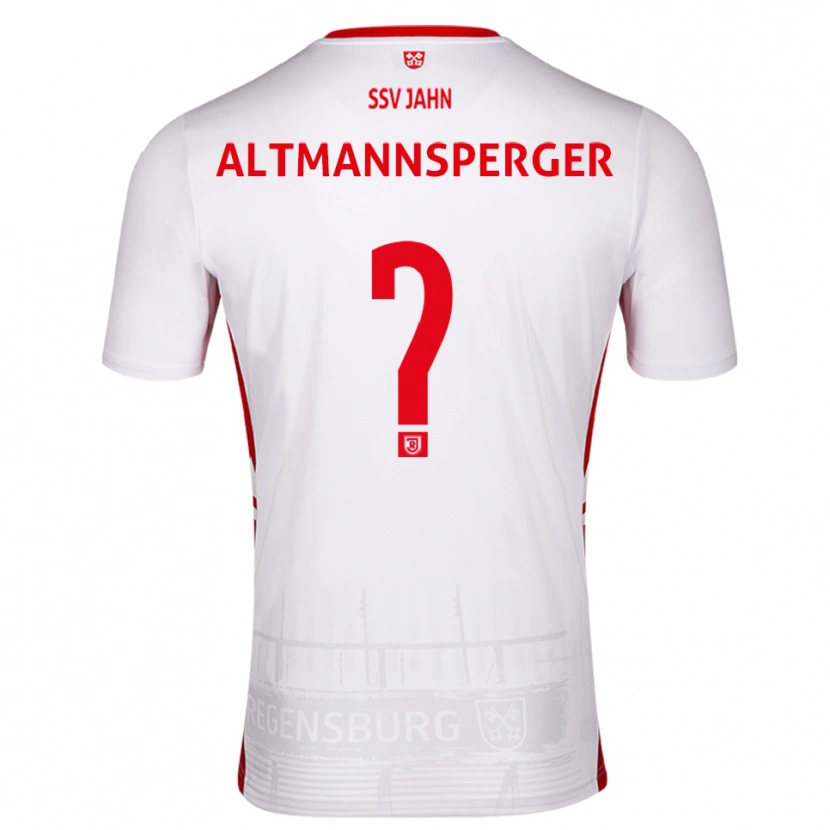 Danxen Børn Felix Altmannsperger #0 Hvid Rød Hjemmebane Spillertrøjer 2025/26 Trøje T-Shirt